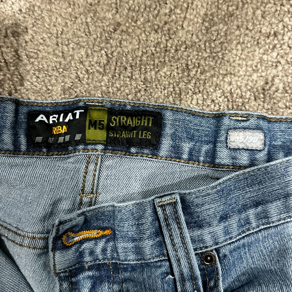 Ariat Men Classic Blue Straight Leg Jeans 35x30